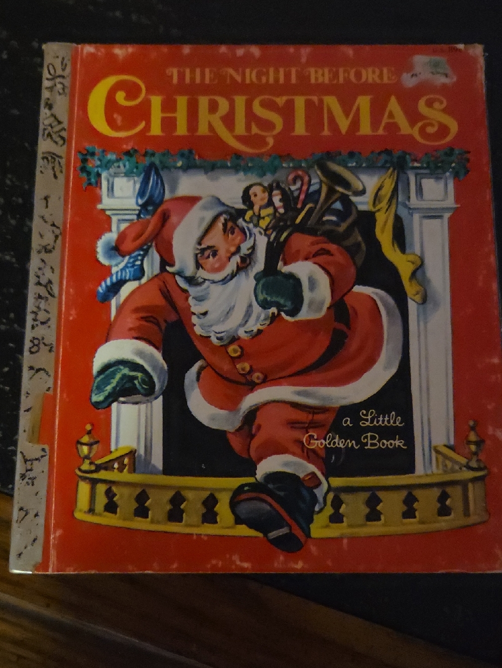 The Night Before Christmas Hardcover Book - Red Santa Cover 1982